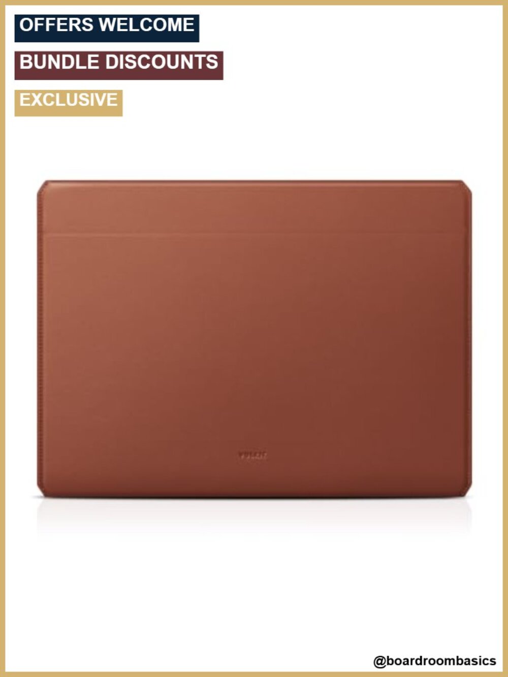 Genuine Leather Laptop Sleeve 13 Inch Magnetic Closure Slim Sleeve with Stylus